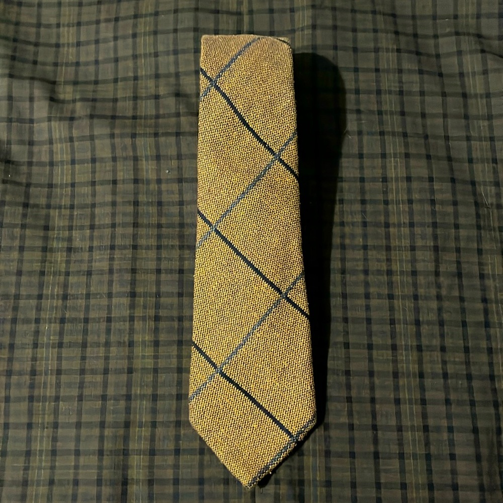 Golden Windowpane Wool SUITSUPPLY Tie